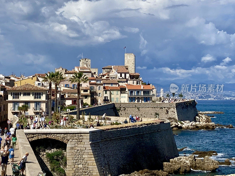 法国- Côte d 'Azur - Antibes -老城和大海